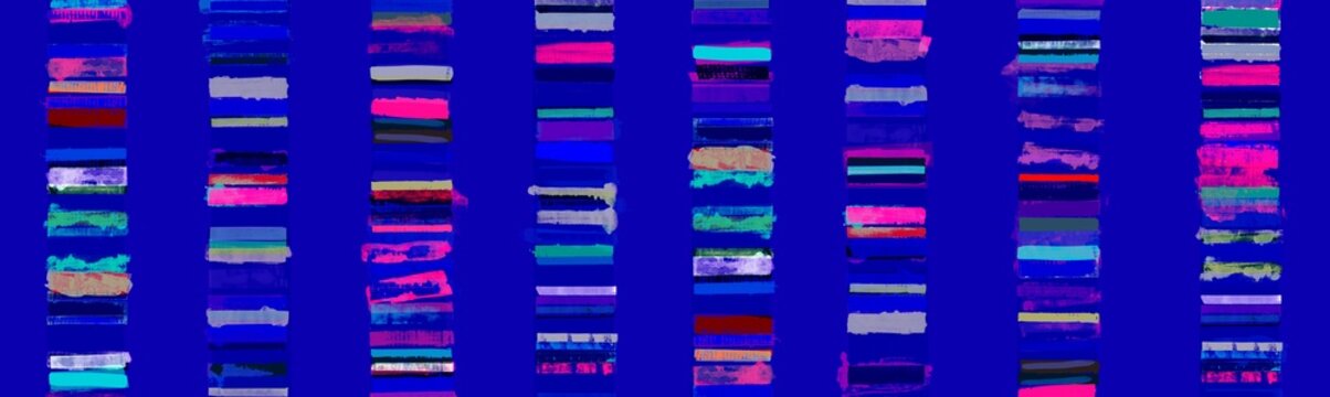 Wide genomic data visualization created with grunge image technique 