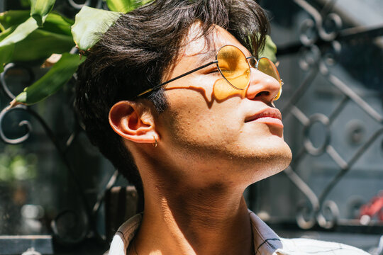 Man Enjoying The Sun