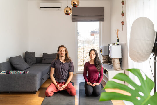 Couple Meditation At Home
