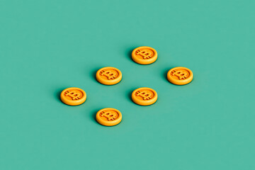 rectangle from cartoonish bitcoins