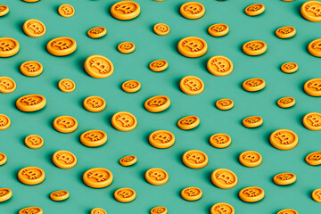 many bitcoins in different positions