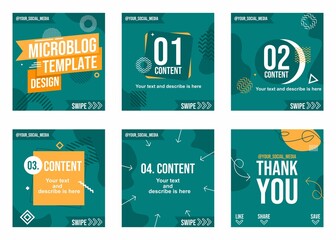 Creative microblog or carousel design