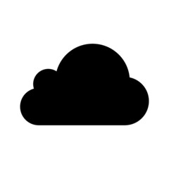 Black solid icon for Cloud