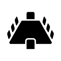 Black solid icon for Conference