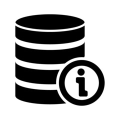 Black solid icon for Database info