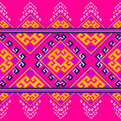 Geometric ethnic oriental seamless pattern traditional Design for background,carpet,
wallpaper,clothing,wrapping,Batik,fabric,
Vector illustration.embroidery style.
