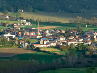 Montechiaro country  village of Bormida river valley , Piedmont Italy - 504579225