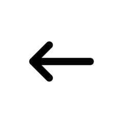 Back arrow simple black icon