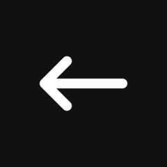 Left arrow icon on grey background
