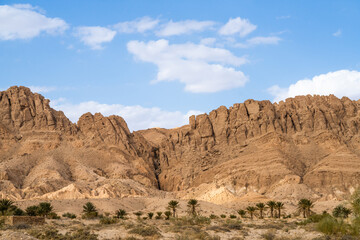 Fototapeta na wymiar views of Selja Gorges mountains -western Tunisia -Gafsa governorate - Tunisia