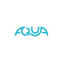Aqua text logo design.