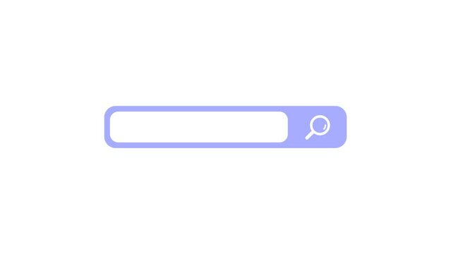 Animated searching engine tab with magnifier, Explore web tab concept design animation. 4K.