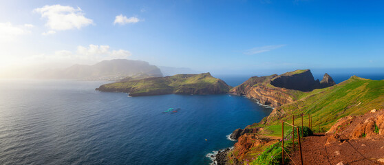 Fototapeta na wymiar Panorama of Ponta de Sao Lourenco peninsula, Madeira Islands, Portugal
