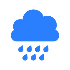 Rain icon in trendy flat style isolated on background. Cloud rain symbol for your web site design, logo, app, UI. Modern forecast storm sign.