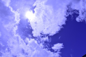 Fototapeta na wymiar 雨上がりの美しい雲と青空
