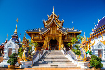 Fototapeta premium Wat Ban Den or Wat Banden complex temple in Mae Taeng District, Chiang Mai, Thailand