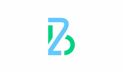BZ ZB logo. Letter B and Z perfectly combined into a modern Logo