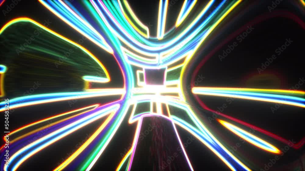 Poster glow band lines. computer generated 3d render