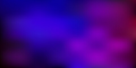 Dark blue, red vector abstract blur backdrop.