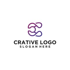 Smart and creative letter e logo design, letter e technology logo. vector logotype