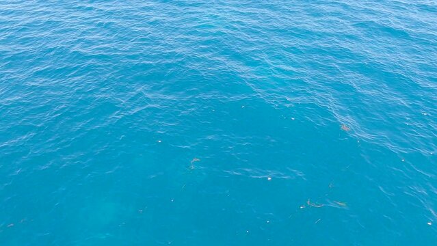 Flying Over Blue Water 4k
