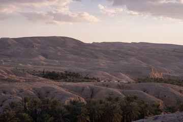 view of old Tamerza -Tozeur governorate - Tunisia 