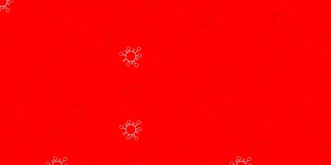 Dark red vector backdrop with virus symbols.