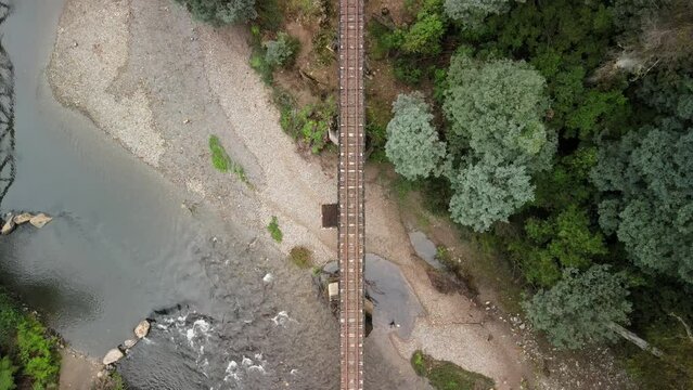 Walhalla Steam Train Railway over the Thompson river in Gippsland