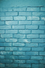 Obraz premium detail show of old blue brick wall 