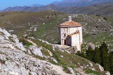 Santa Maria della Pietà Church near the fortress of Rocca Calascio. Santa Maria della Pietà is an...