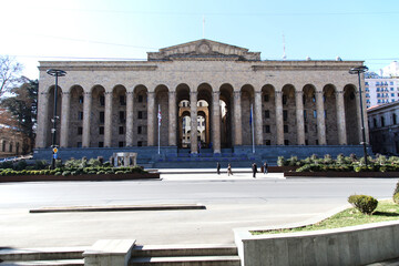 Rustaveli avenue Tbilisi Georgia Parliament 2021