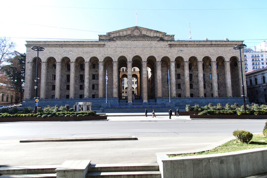 Rustaveli Avenue Tbilisi Georgia Parliament 2021