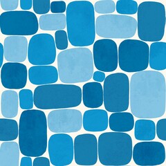 Abstract blue color block shapes pattern