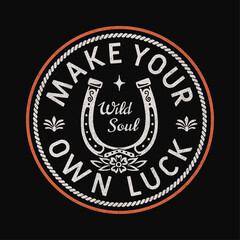 Western theme vector artwork for t-shirt prints, posters, and other uses.