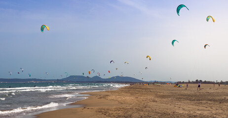 Kitesurf in Sant Pere Pescador Beach, Catalonia