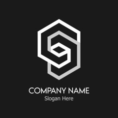 abstract logo design with d and g letters