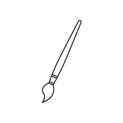 Paint brush icon. Vector. Line style.