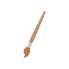 Wooden paint brush icon. Vector illustration.