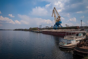 Loading in the river port.