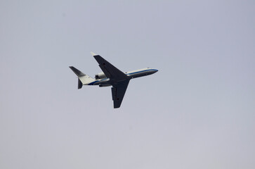 上空の飛行機