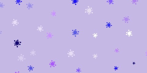 Light purple vector template with flu signs.