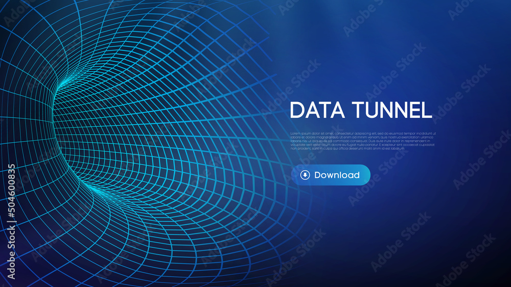 Poster data bridge vector illustration. traffic big data and data visualization. communication network digi
