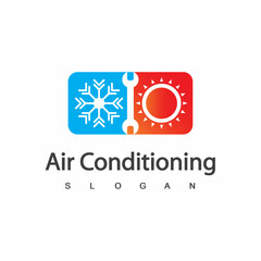 Air Conditioning Logo, HVAC Logo Concept