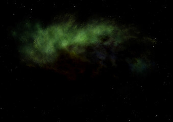 Star field in space and a nebulae