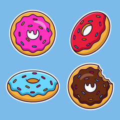 Collection of donuts sticker
