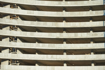 Construction of a reinforced concrete building in Europe