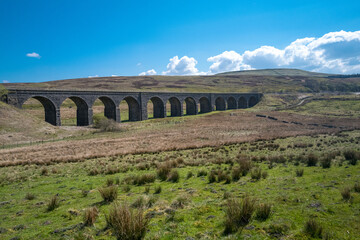 Fototapeta na wymiar Railway viaduct near Garsdale Station in Dentdale Cumbria