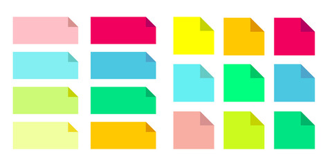Realistic sticky notes isolated with real shadow on white background. jpeg image Square sticky paper reminders with shadows, paper page mock up. jpeg image 
