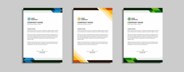 modern corporate letterhead template design
