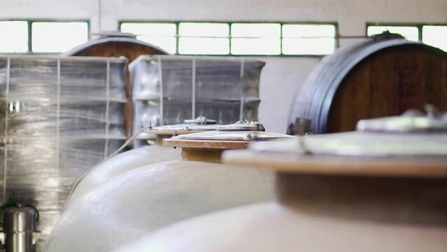 wine fermentation tanks